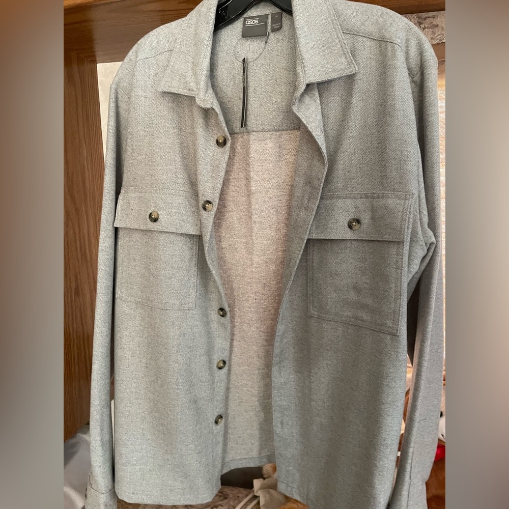 ASOS Light Gray Utility Jacket